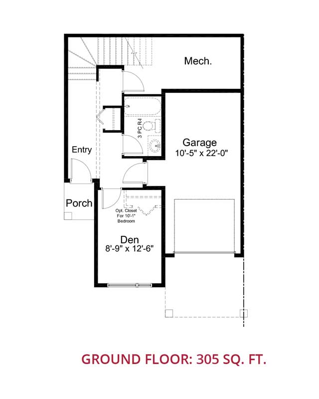 Belvedere Rise Calgary, Larger Back to Back Townhome Units